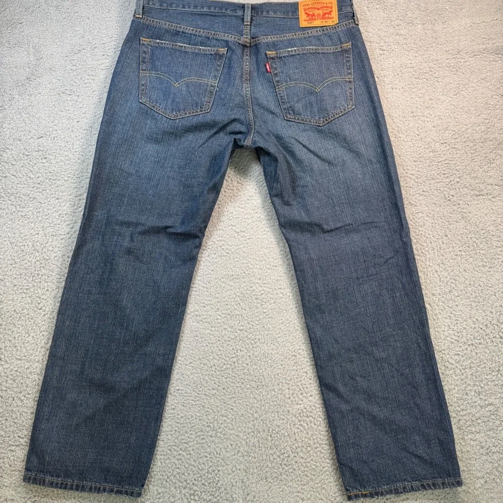 Levis 559 Relaxed Straight‎ Leg Jeans Mens 36x30 Medium Wash Blue Denim